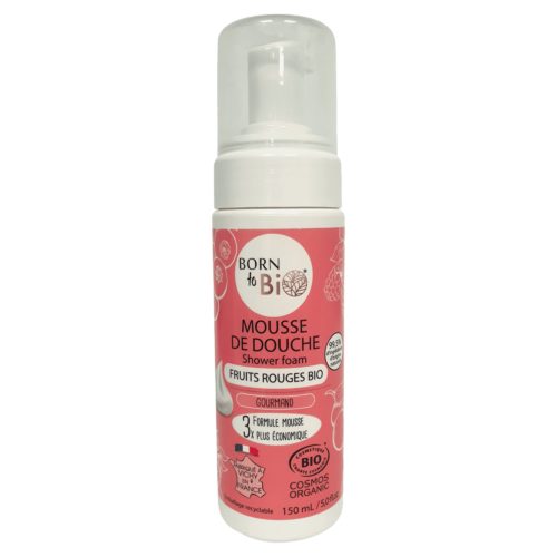 Mousse de douche aux fruits rouges – Certifiée bio