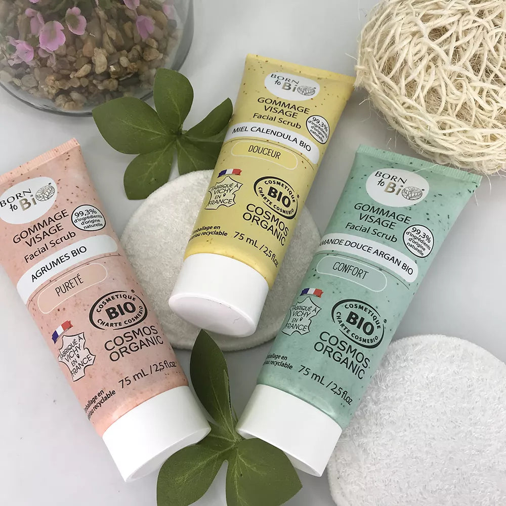 Gommage visage aux amandes douces et à l’argan – Certifié bio