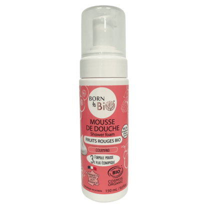Mousse de douche aux fruits rouges – Certifiée bio