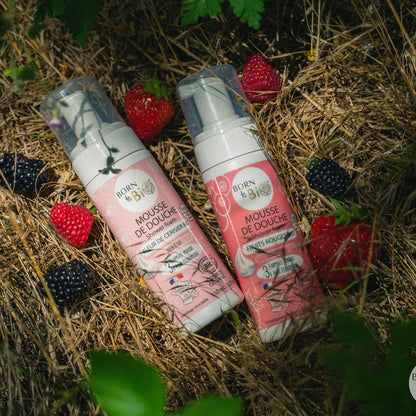 Mousse de douche aux fruits rouges – Certifiée bio