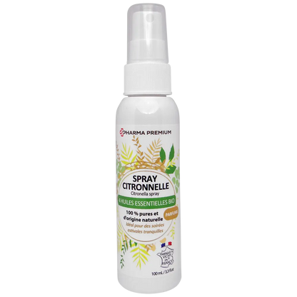 Spray Citronnelle 4 huiles essentielles Certifiées Bio